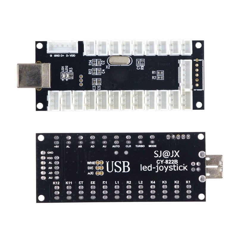 SJ@JX 2-Player LED USB Encoder to Arcade Joystick and LED Arcade Buttons for PC, MAME and Retro Pie - Image 3
